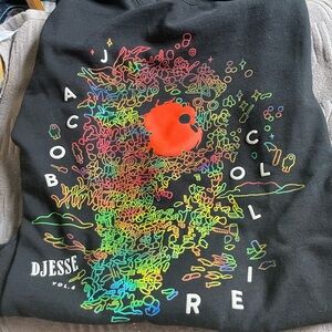 Jacob Collier Black sweatshirt with a doodle design sz L